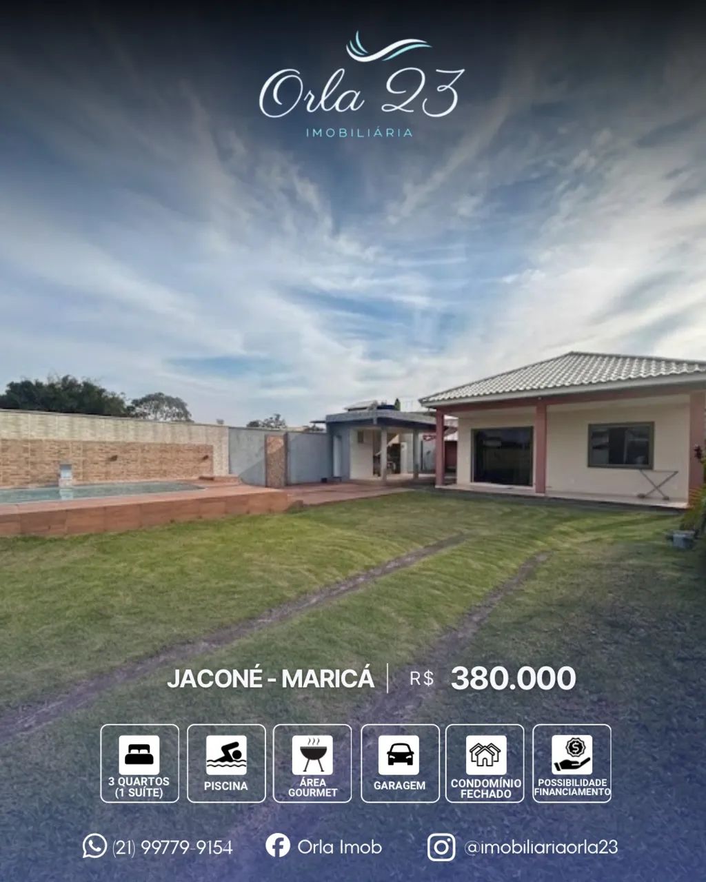 JACONÉ, ORLA 23 IMOBILIÁRIA VENDE! ÓTIMO IMÓVEL 