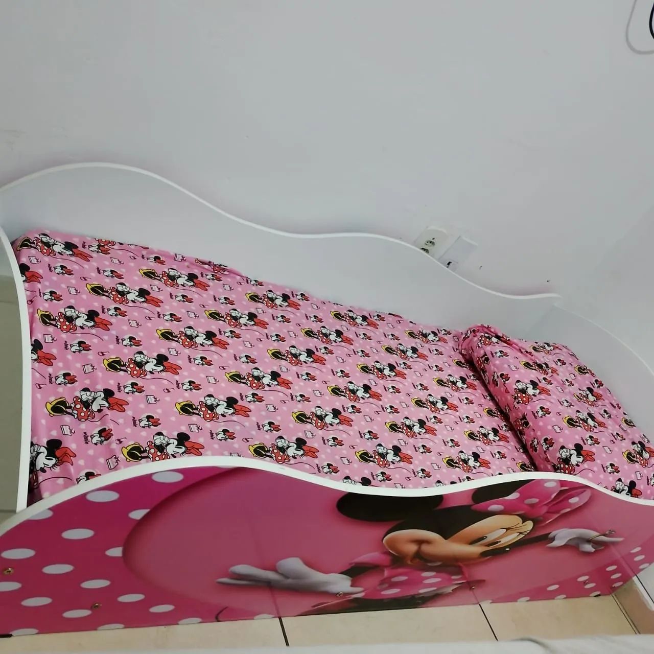Cama infantil Minnie Rosa com colchão - Foto 2