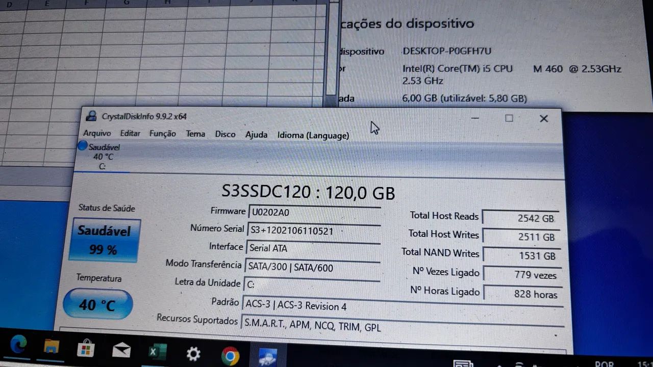 Notebook samsung rv411 i5 460m de 2.4 ghz com Ssd 120 com com 6gb windows 10 e office 2024 - Foto 3
