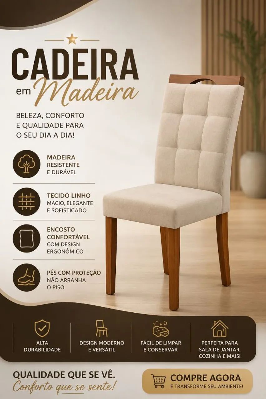 Cadeira Jantar Flores 