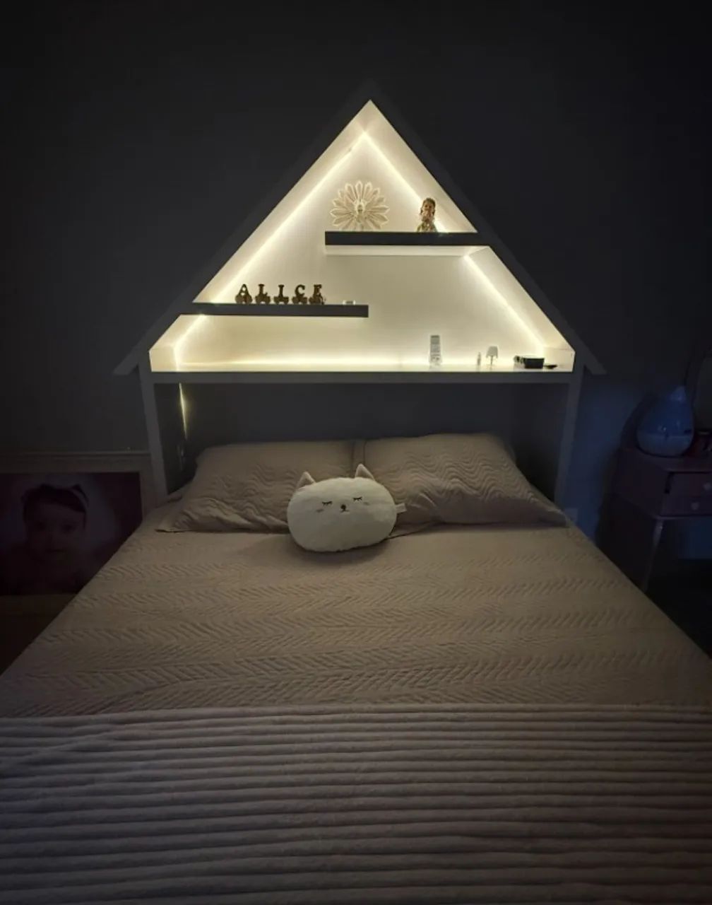 Cabeceira Modelo Casa + Base Montessoriana Queen