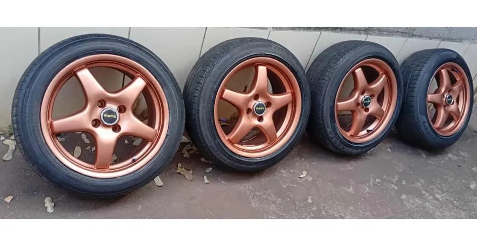 【momo③】RAYSUNITEDARROWS S-05 16インチ Jogo de Rodas Momo Bronze - Aro 16 - Com Pneus - Peças para carros