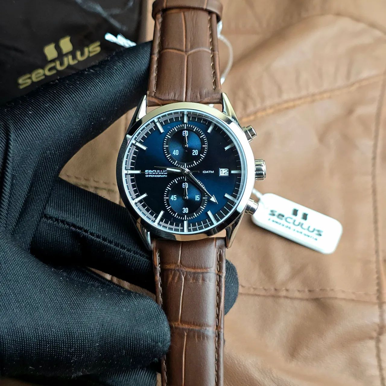 Relógio Seculus Cronógrafo social 40mm