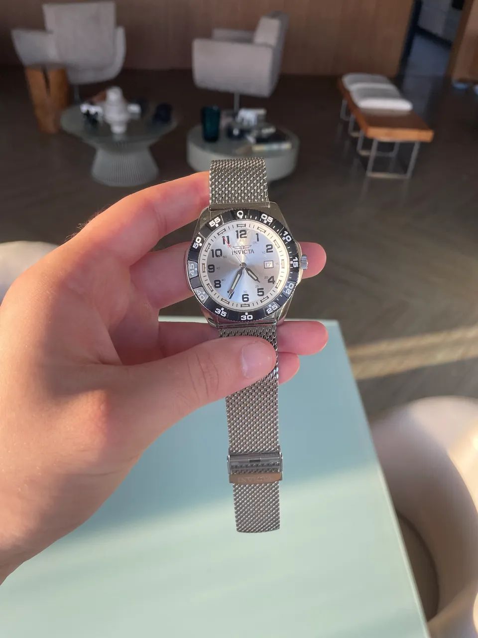 Invicta branco com malha milanesa
