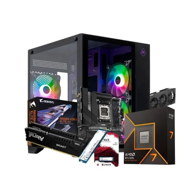 PC Gamer Premium 2026 - Ryzen 7 9700X + RX 9060 XT | 32GB DDR5