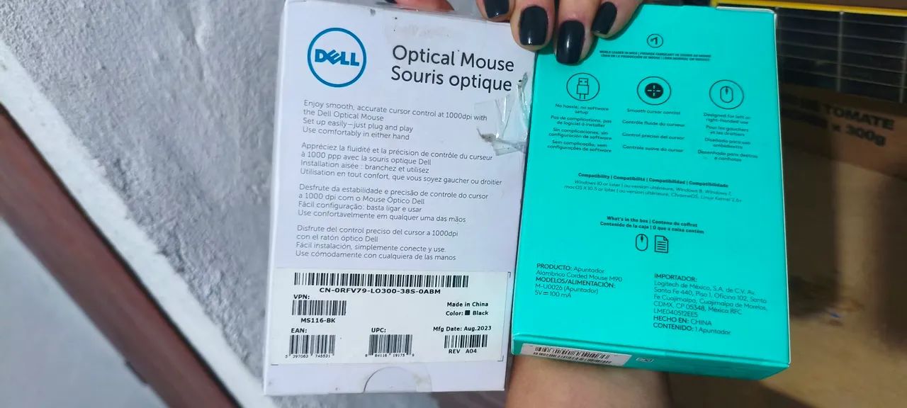 Mouse Dell e Logitech para venda, lacrados  - Foto 2