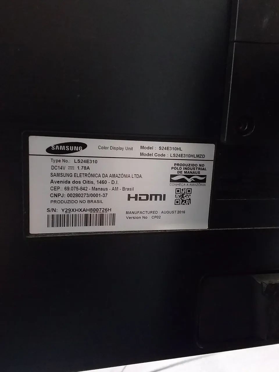 Monitor Samsung 24'419359903449753602