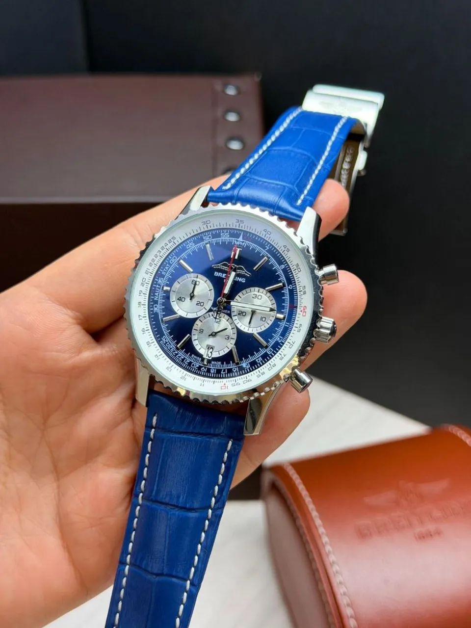 Relógio Estilo Breitling Navitimer B01 Chronograph. <br> - Foto 4