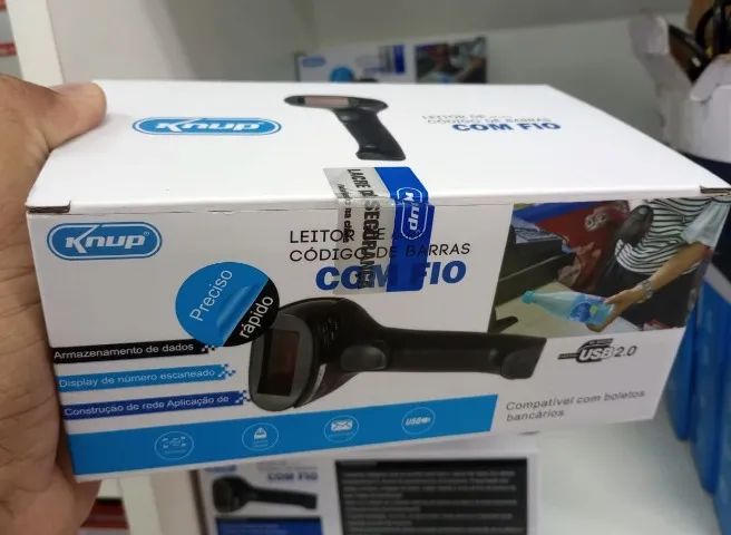 Leitor De Código De Barras Nota Danfe Usb Laser Kp-1017 Knup