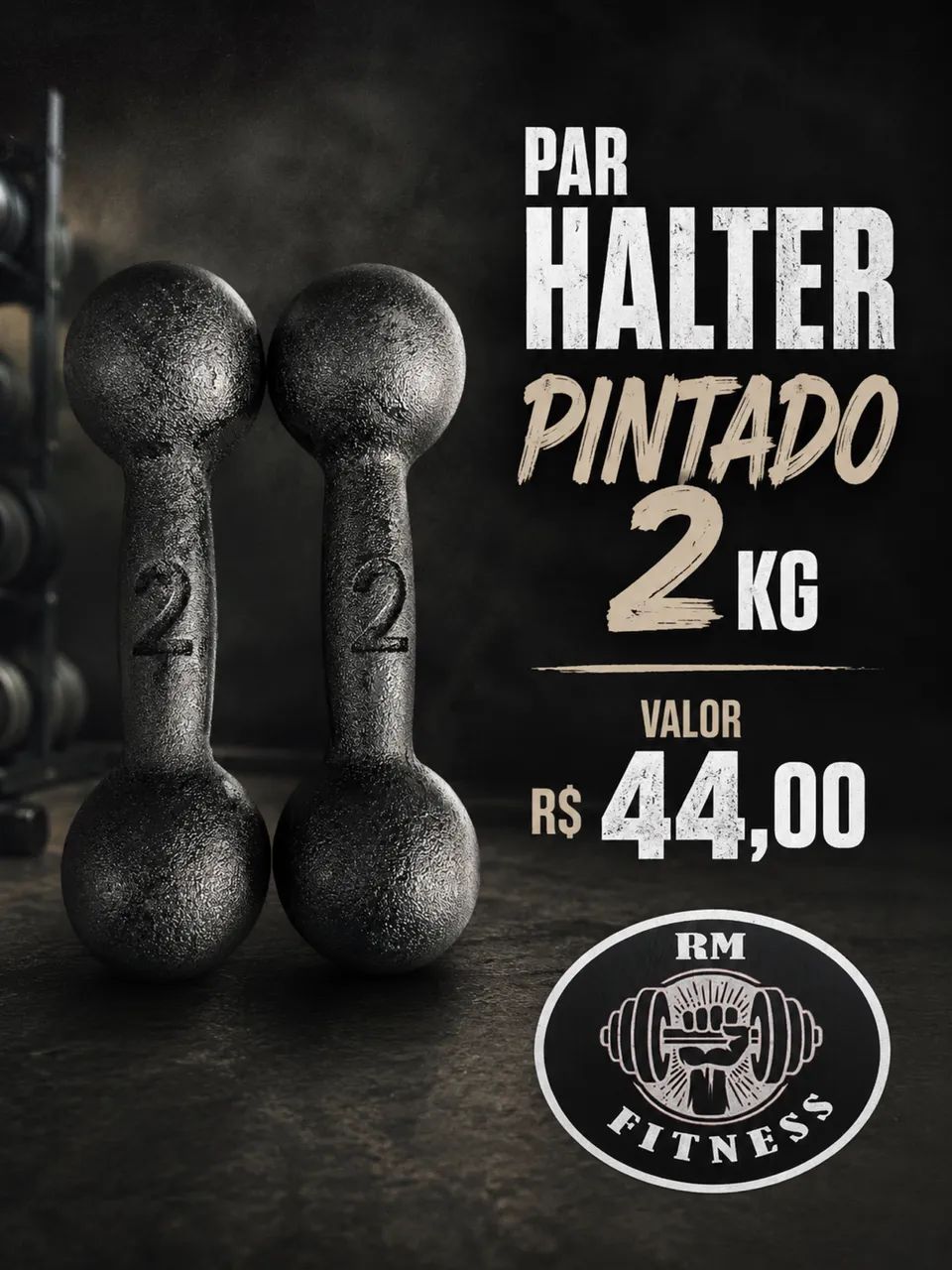 Par De Halter Pintado 2 kg 