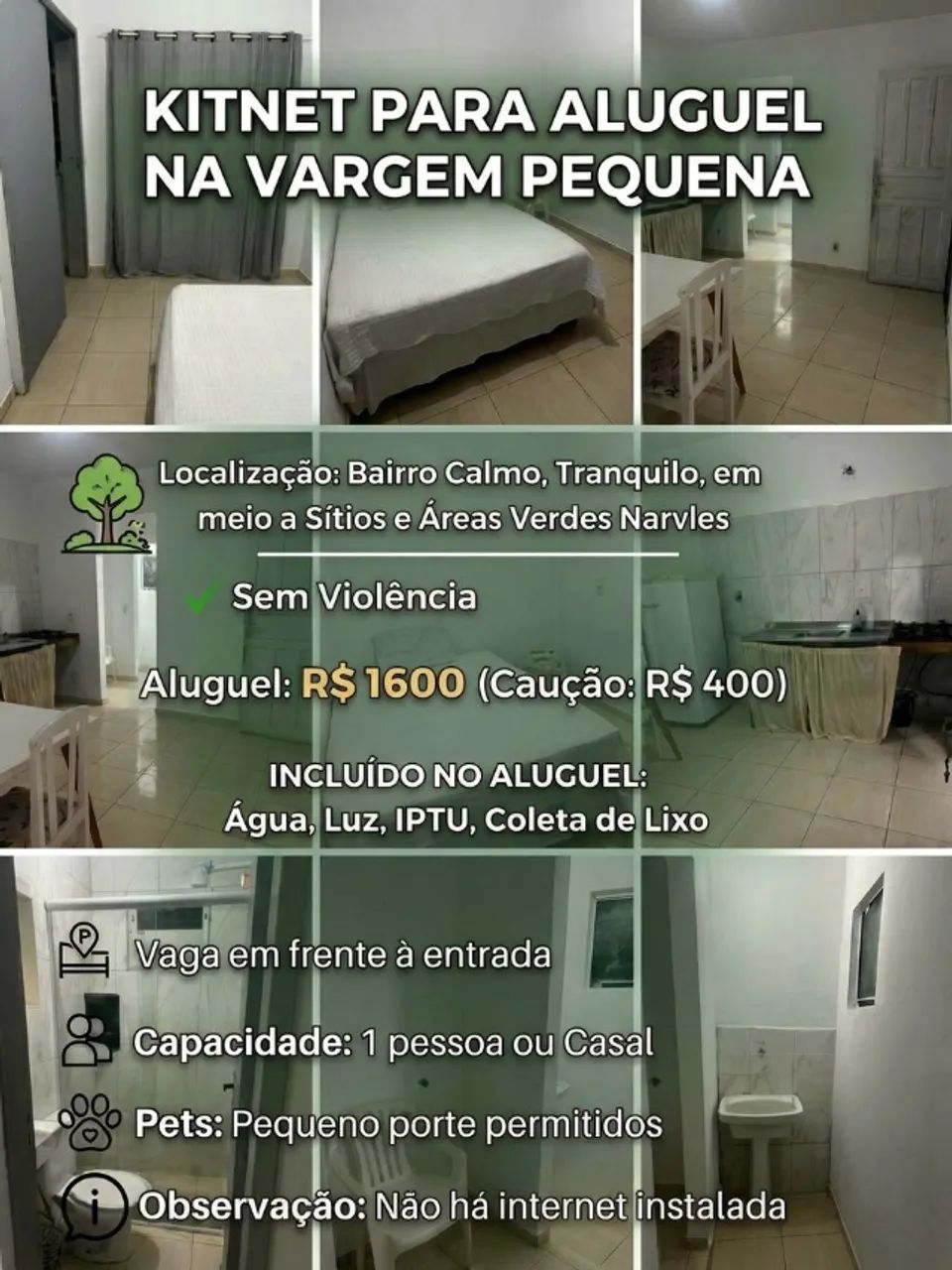Kitnet - Vargem Pequena