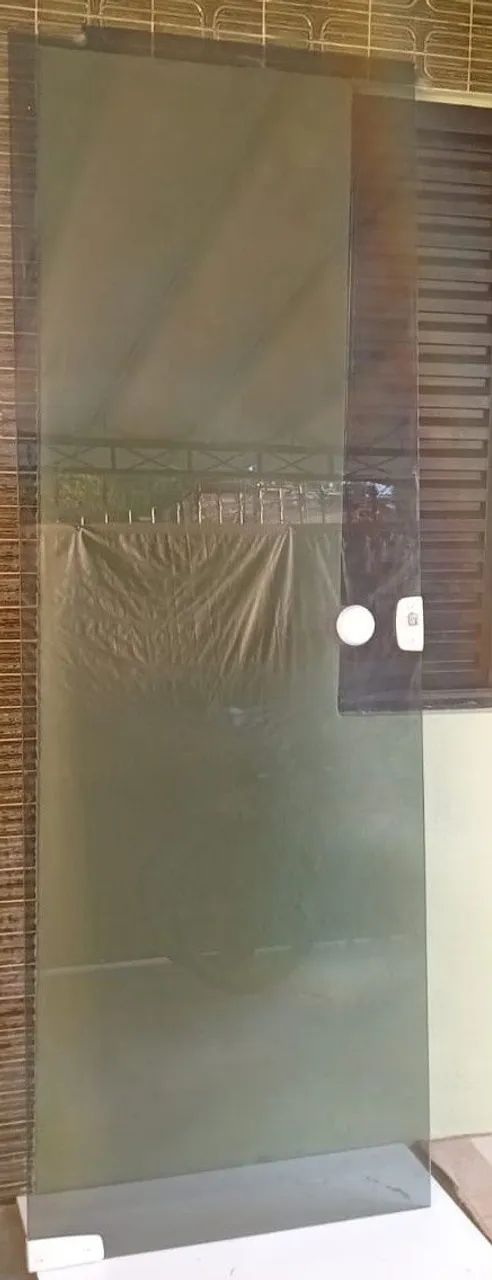 Porta de Vidro Fumê Completa 2,15 x 0,76