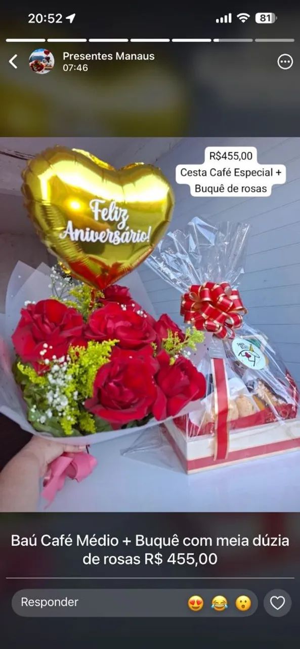 Cesta de café da manhã 