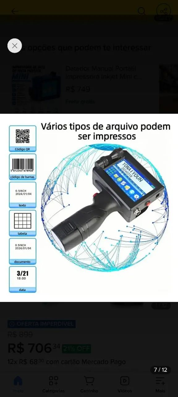 Impressora de tinta portatil - Foto 2