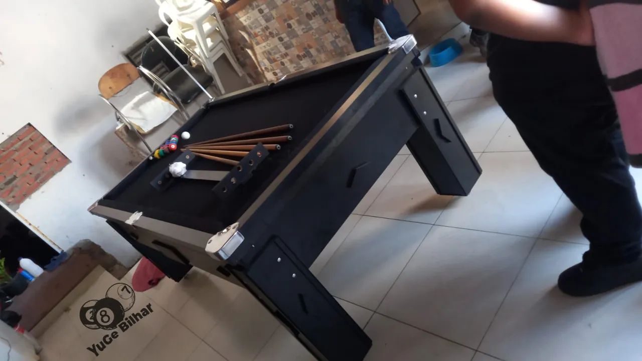 Mesa de sinuca mesa de bilhar com campo de pedra ardósia (Americana e Região)<br><br>