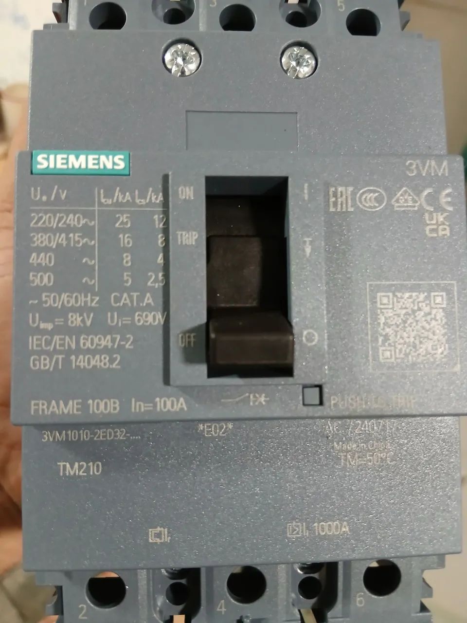 Disjuntor Siemens 3VM1010-2ED32 100A - Foto 4