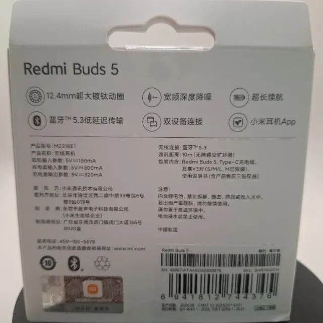 Fone Bluetooth Xiaomi Redmi Buds 5 - Foto 2