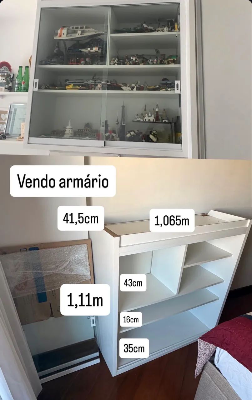 Armário 100% com vidro
