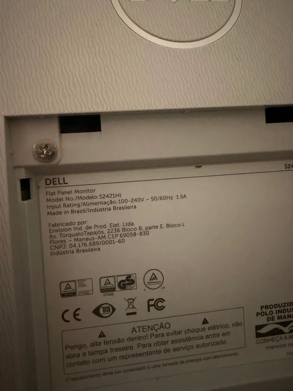 Monitor Gamer Dell S2421Ht - com caixa e  cabos - Foto 2