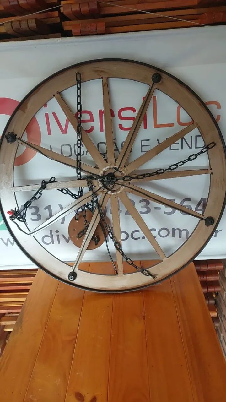 Lustre Roda De Carroça - Foto 2