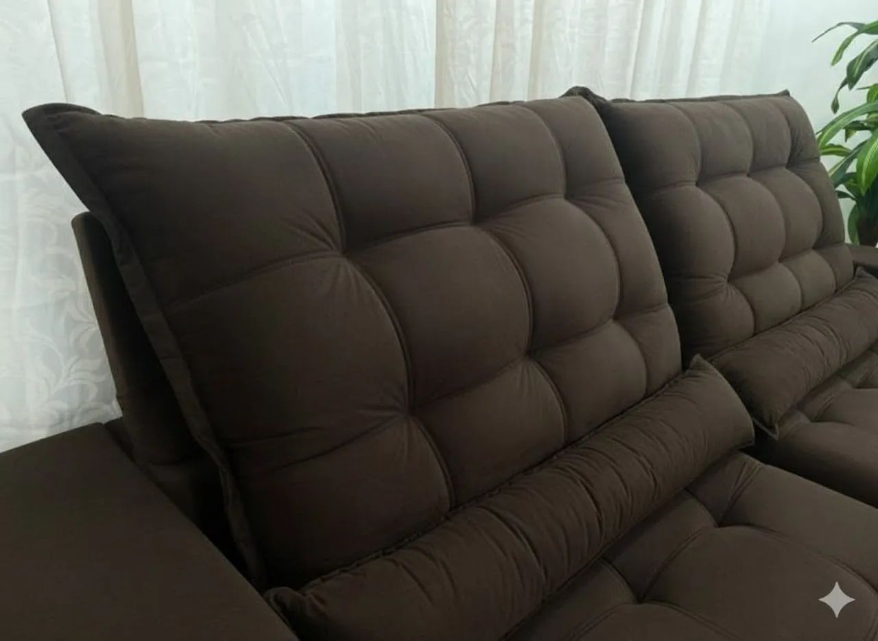 Sofá retratil e reclinável Londres com molas  - Foto 3