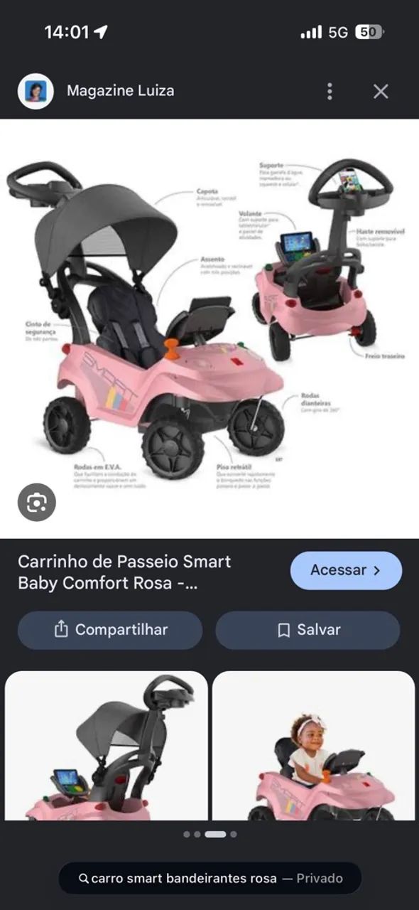 Carrinho de passeio de bebê. - Foto 2