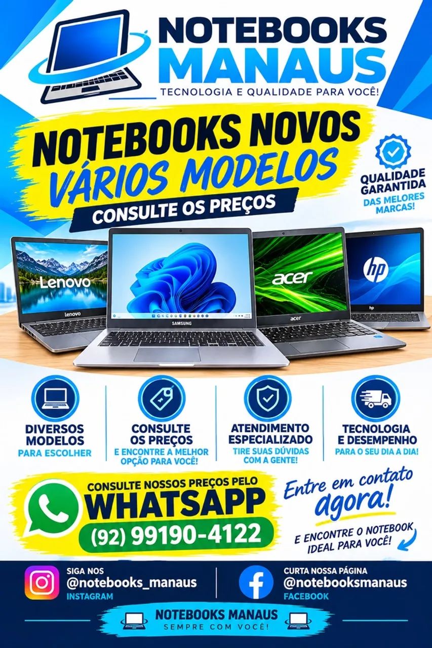Notebooks novo e semi novo