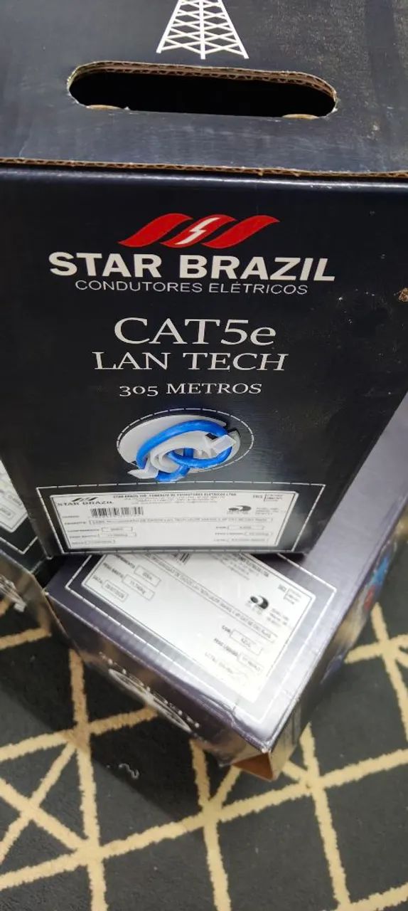 Caixa de cabo cat5e Lan tech  305mts 100% cobre  - Foto 3
