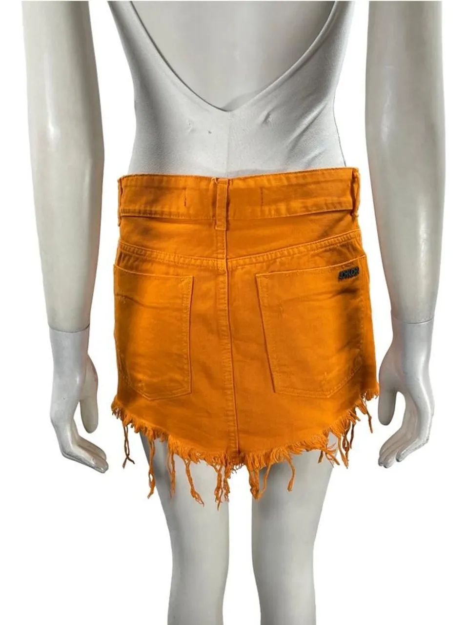 Saia John John Jeans Laranja - Foto 3