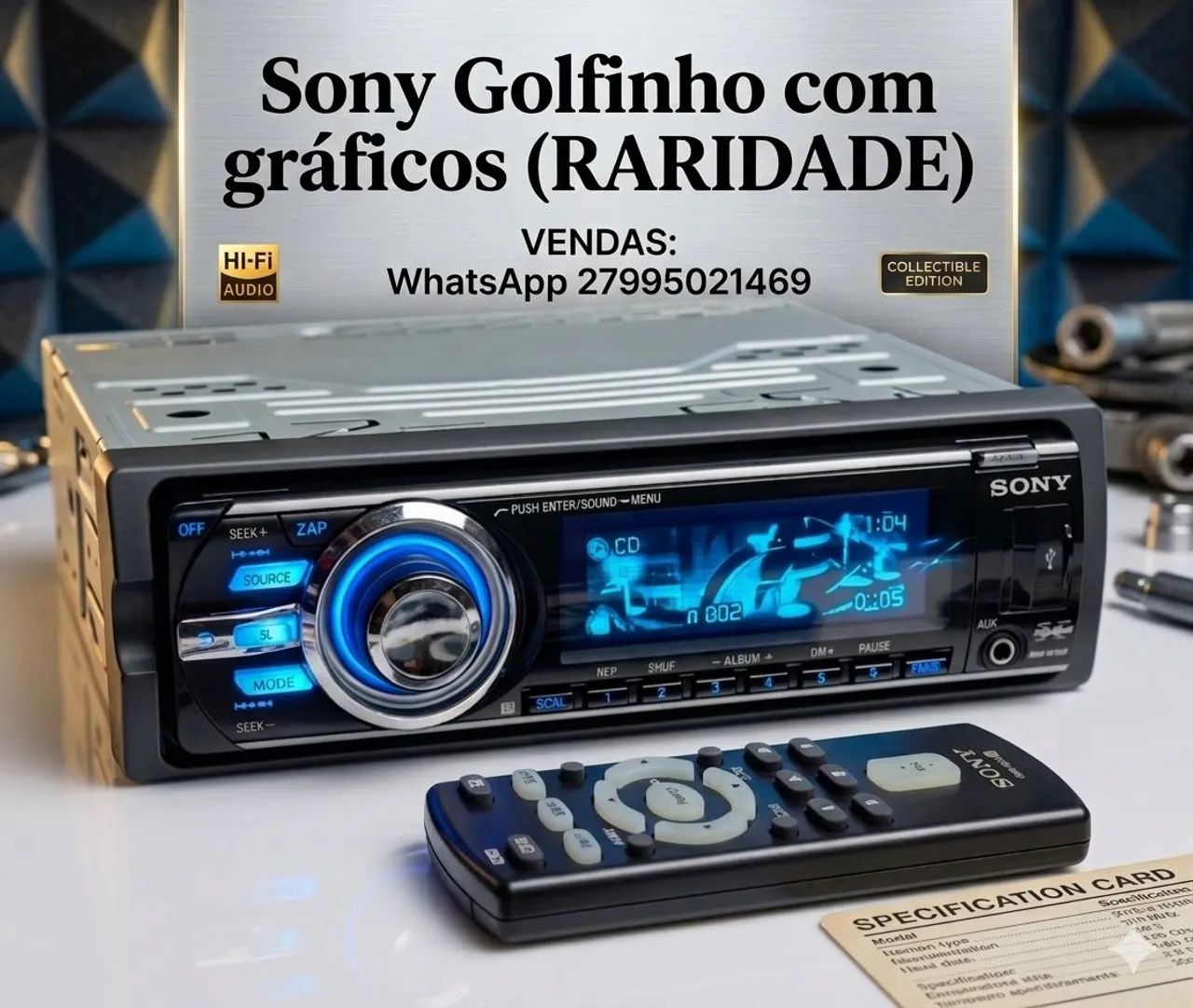 Sony Golfinho com gráficos (RARIDADE)