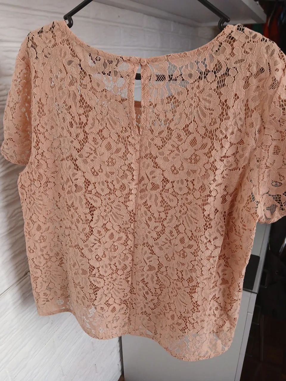 Blusa renda nude M/G - Foto 4