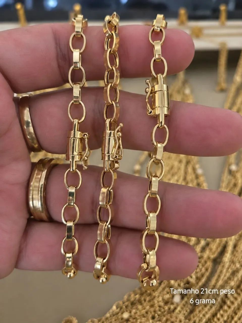 Pulseira Ouro 18K, 21cm, 6g