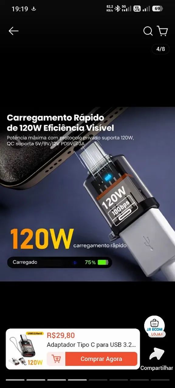 Adaptador Otg 120w usb 3.2 - Foto 2