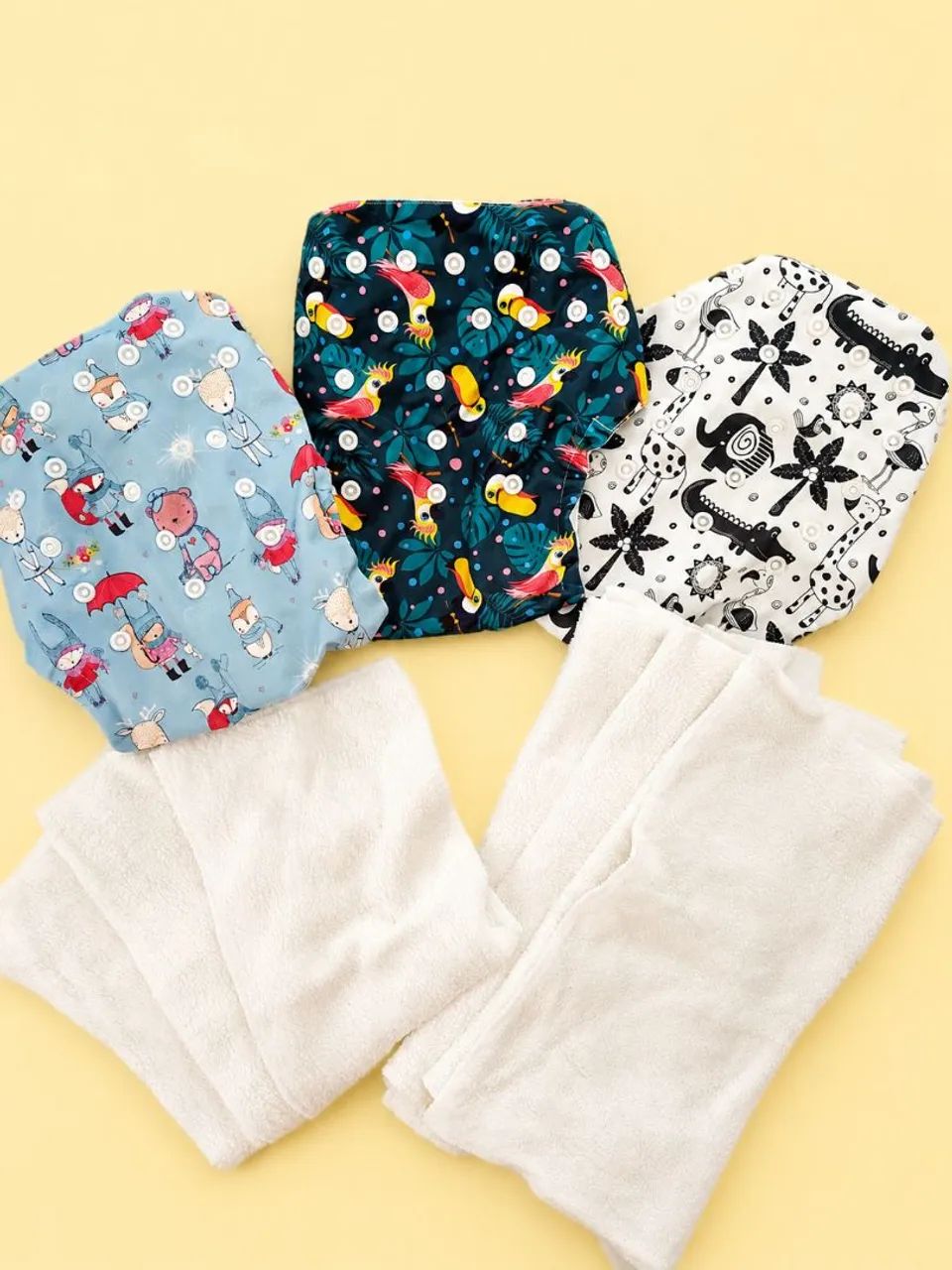 Fraldas ecológicas bebê - kit 8 peças