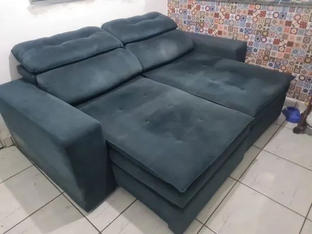 Sofá reclinável baú 3 lugares - Foto 3