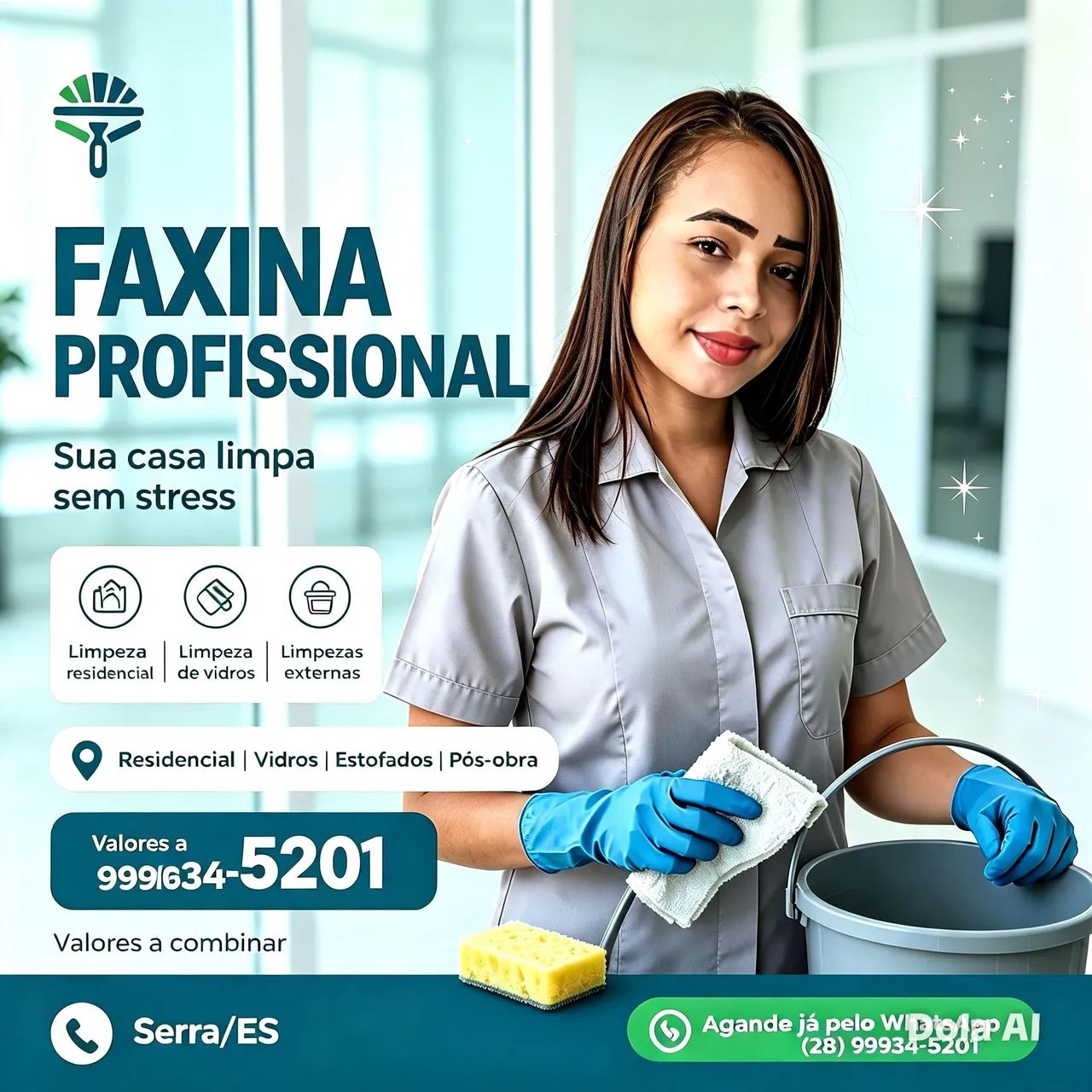 Diária é faxina 