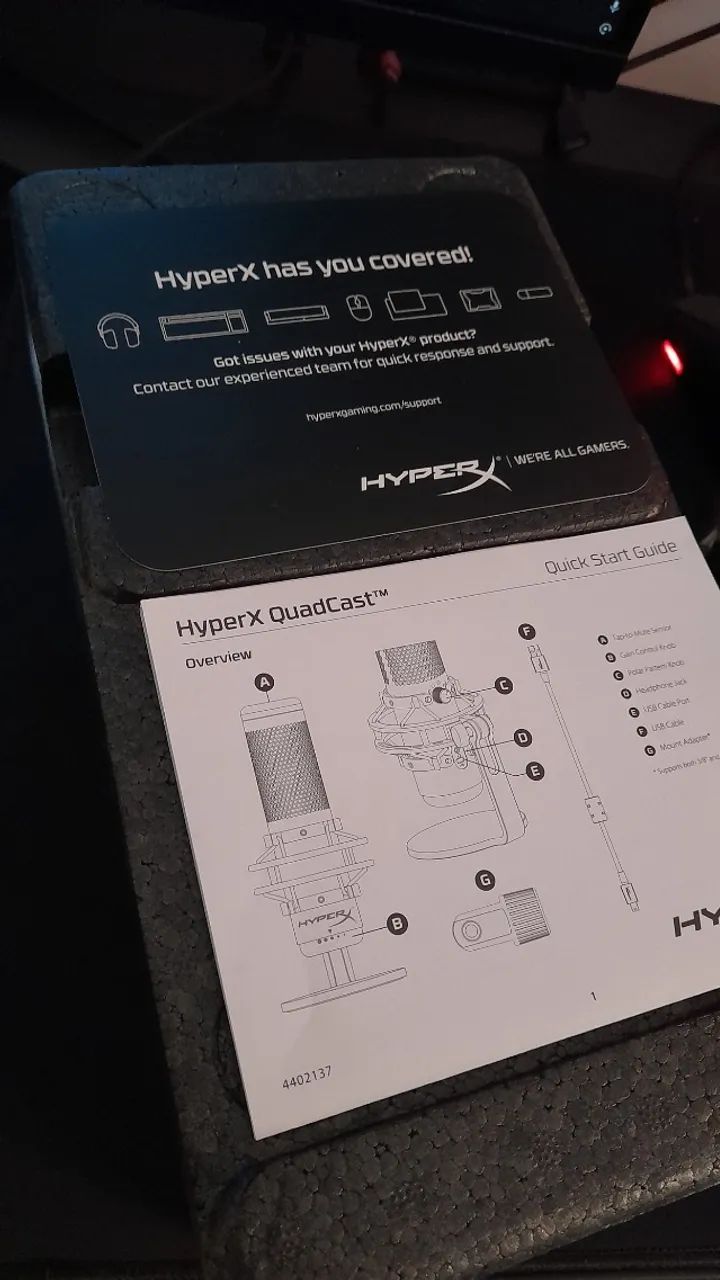 Microfone Gamer HyperX Quadcast USB - Foto 3