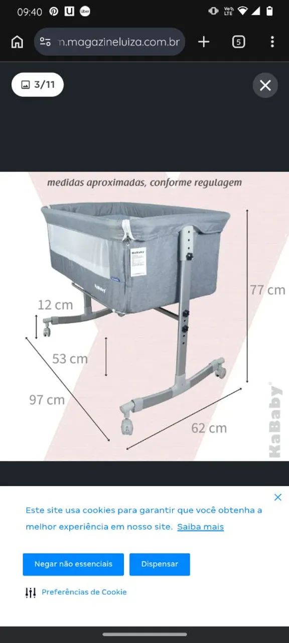 Berço Co-bed Kababy - Foto 2