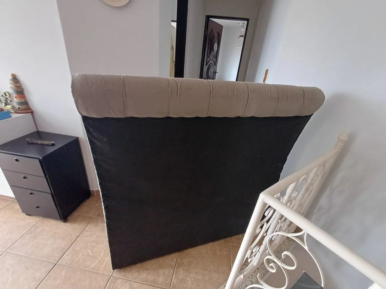 Cabeceira cama casal suede - Foto 2
