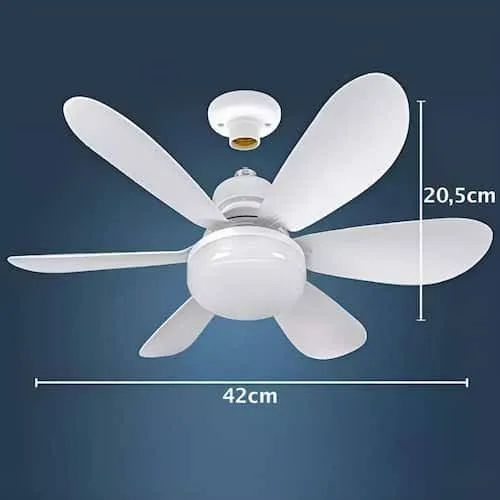 Ventilador de Teto E27 Silencioso Com Luz LED 60W Controle Remoto - Foto 5
