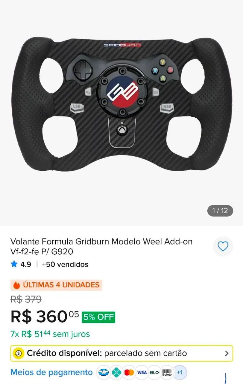 Volante G920 com Mod e Câmbio  - Foto 5