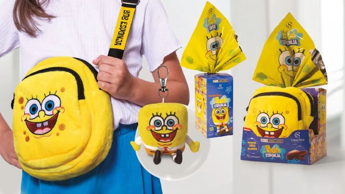 Bolsa do bob esponja da Cacau Show  - Foto 3