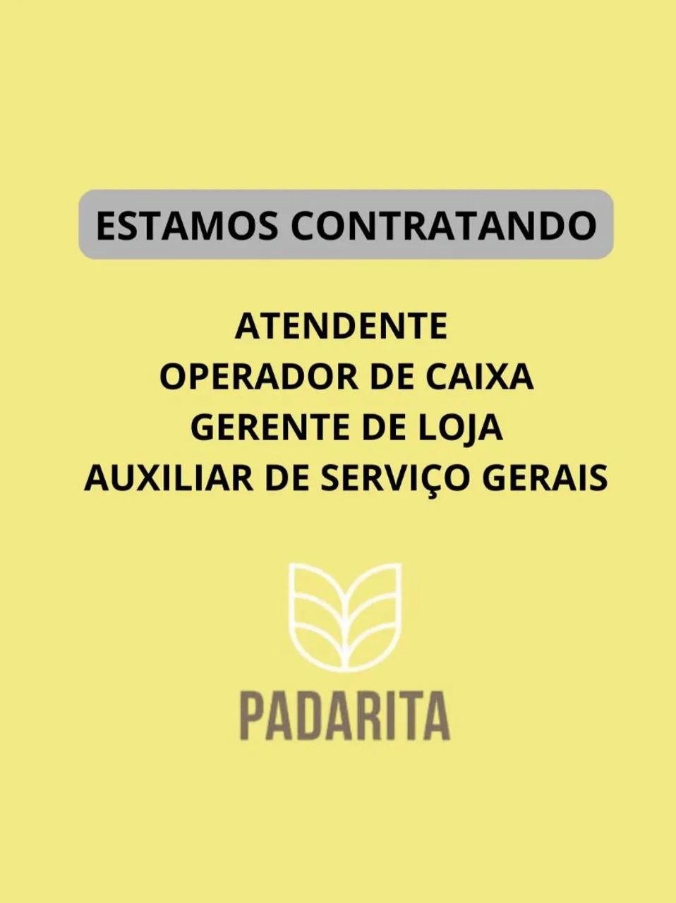 ESTAMOS CONTRATANDO!!!!