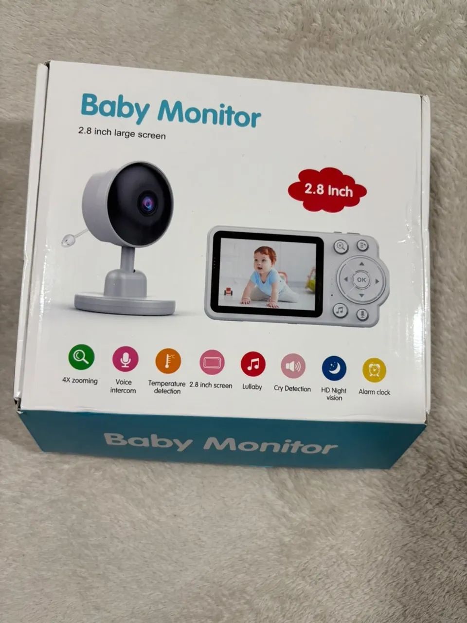 Babá Eletrônica Sem Fio com Monitor de 2.8 polegadas e Câmera HD - Foto 2