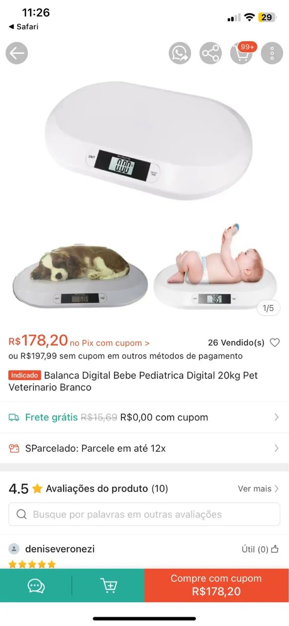 Balança para bebês / pets - Foto 3