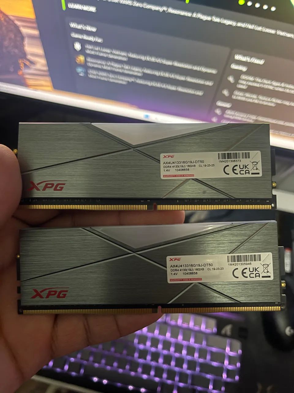 32GB DDR4 4133mhz