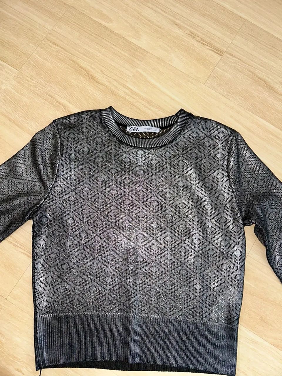 Blusa Manga Longa Prata