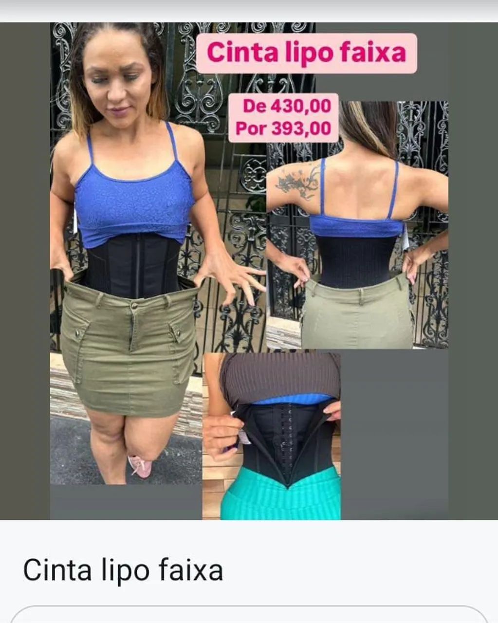 Cinta lipo de tratamento 
