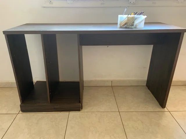 Mesa de Escritório / Escrivaninha com Prateleiras (Para Montar/Ajustar) - Foto 2