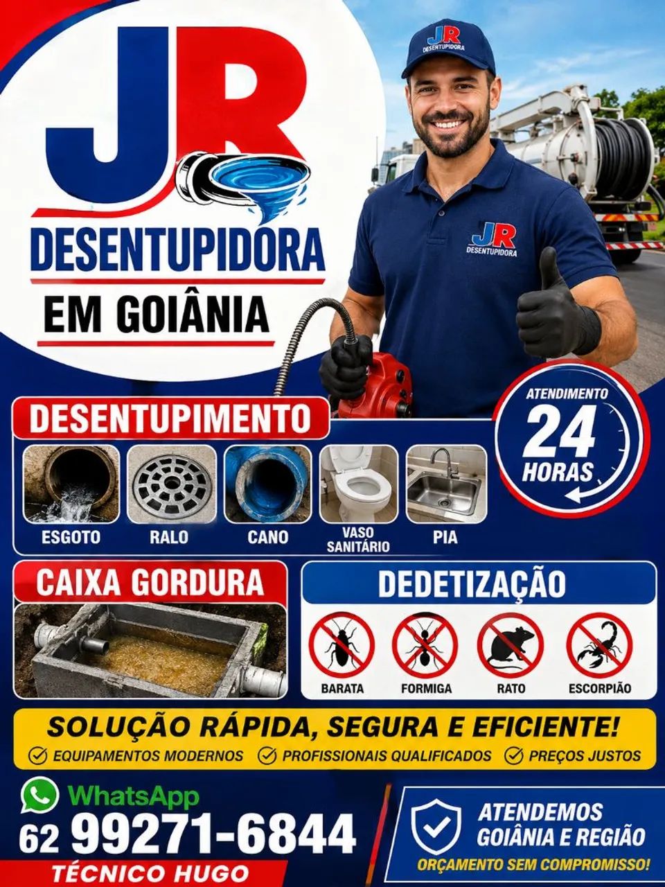 Desentupidora esgoto em Goiânia Whatsapp * 